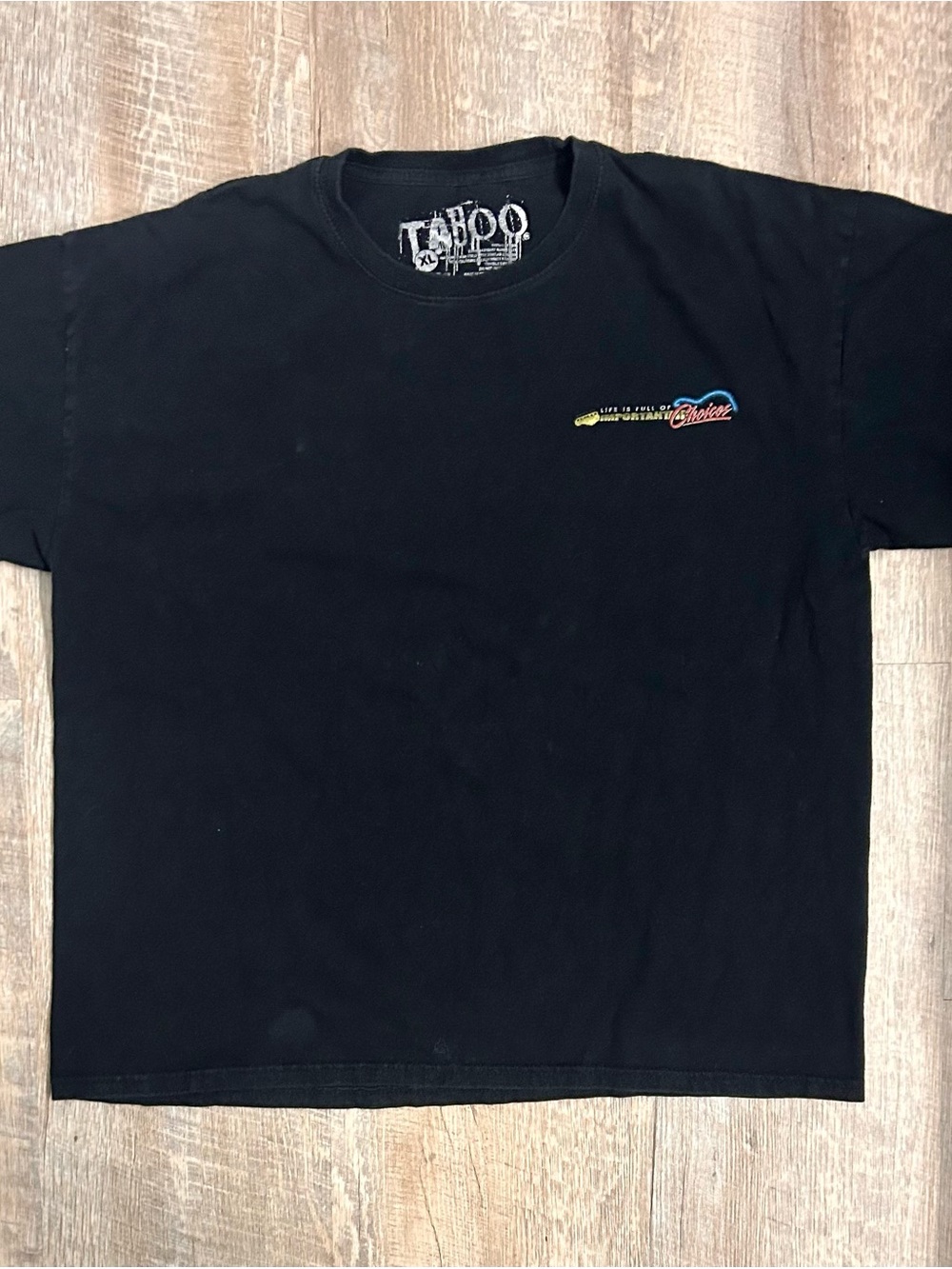 Taboo Black Graphic Logo T-Shirt - Taboo
